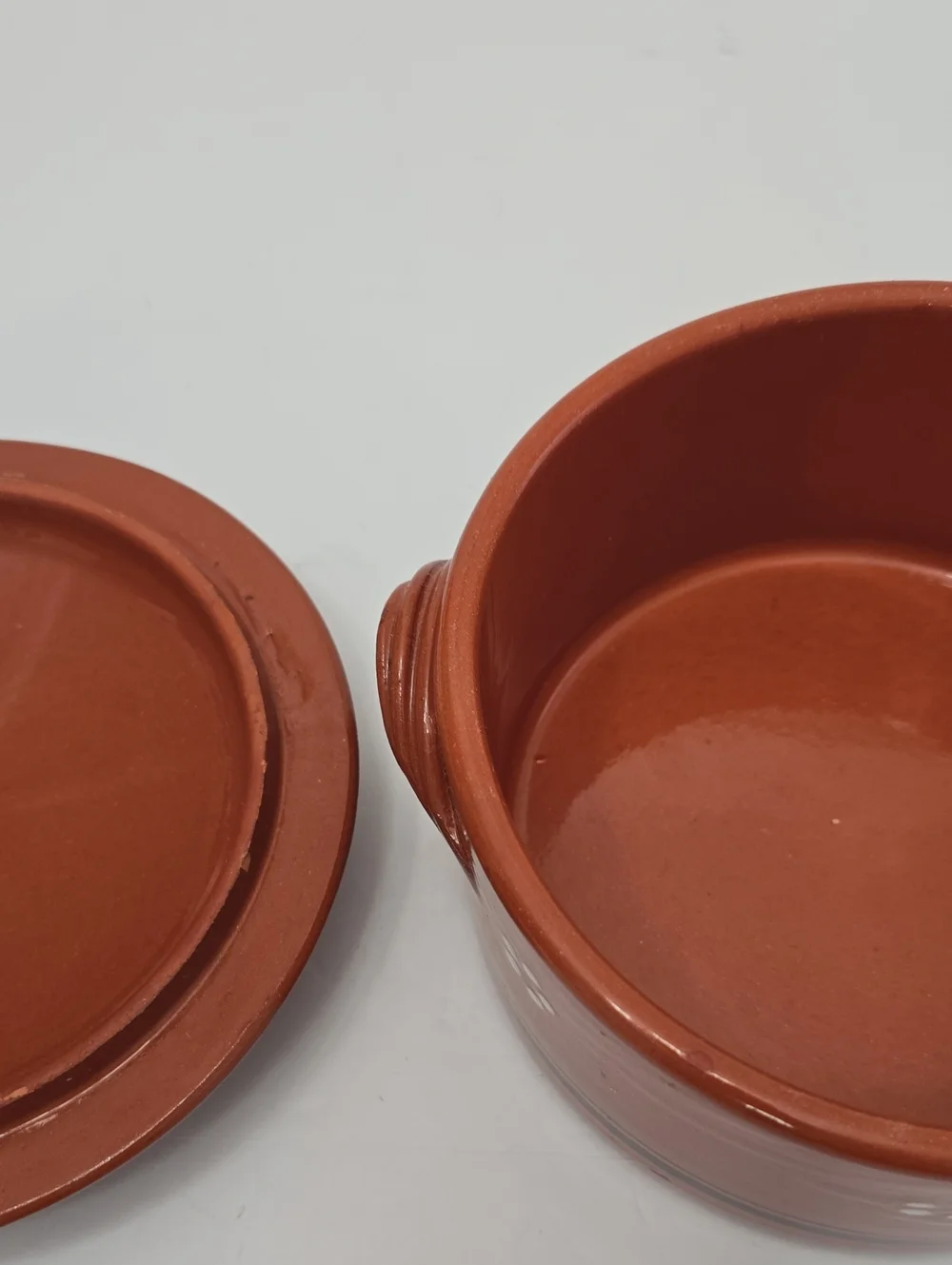 Portuguese Terracotta Clay Casserole Dish Handpainted Panela De Barro